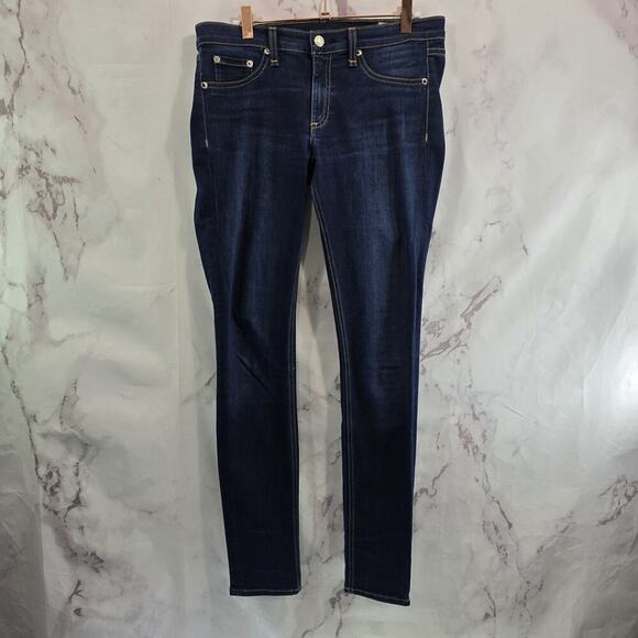 Rag And Bone Jeans Womens 30 X 30 Skinny Denim Mid Rise Dark Bedford Wash - Picture 1 of 12